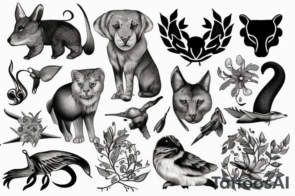 Nature animals tattoo idea