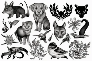 Nature animals tattoo idea