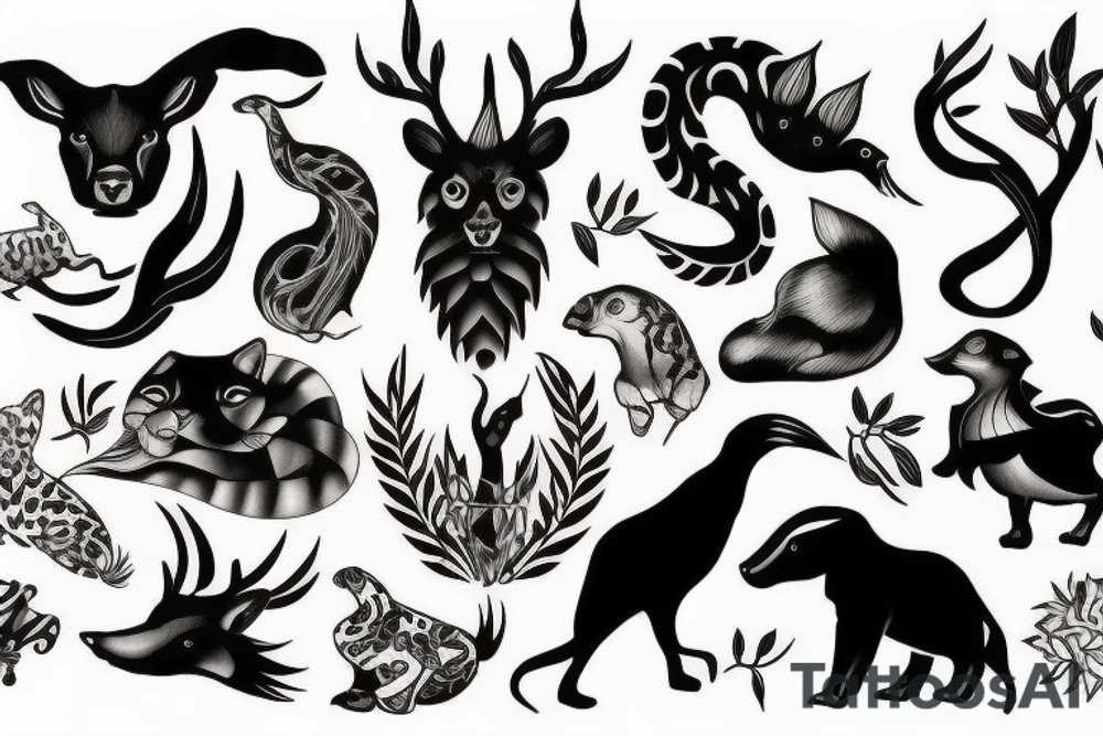 Nature animals tattoo idea