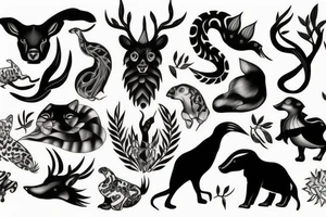 Nature animals tattoo idea