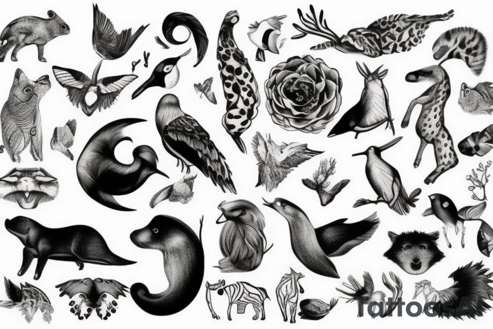 Nature animals tattoo idea