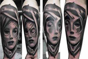 the grief collector looks in the mirror tattoo idea