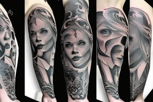 the grief collector looks in the mirror tattoo idea