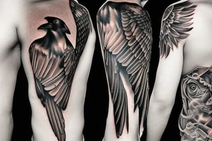 Crow on a sword tattoo idea