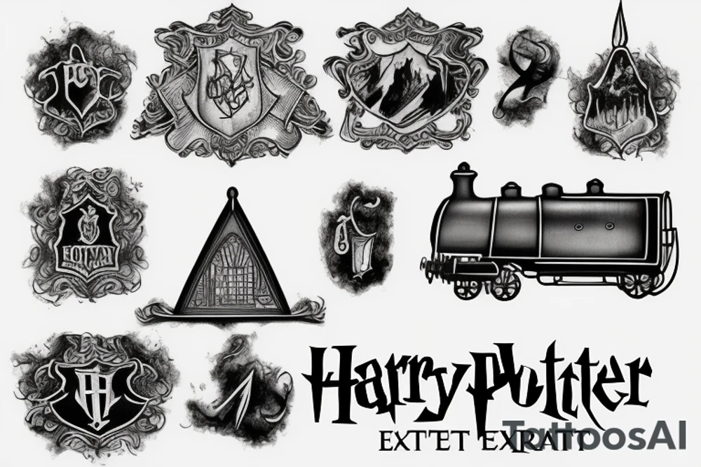 harry potter hogwarts express tattoo idea