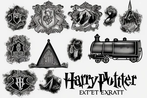 harry potter hogwarts express tattoo idea
