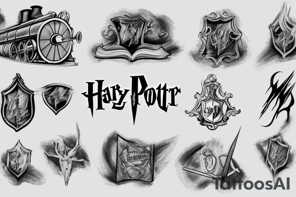 harry potter train tattoo idea