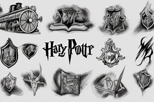 harry potter train tattoo idea