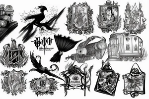 harry potter train tattoo idea
