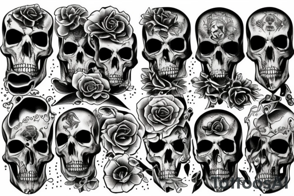 Death overlooking on chest tattoo idea
