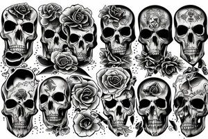 Death overlooking on chest tattoo idea