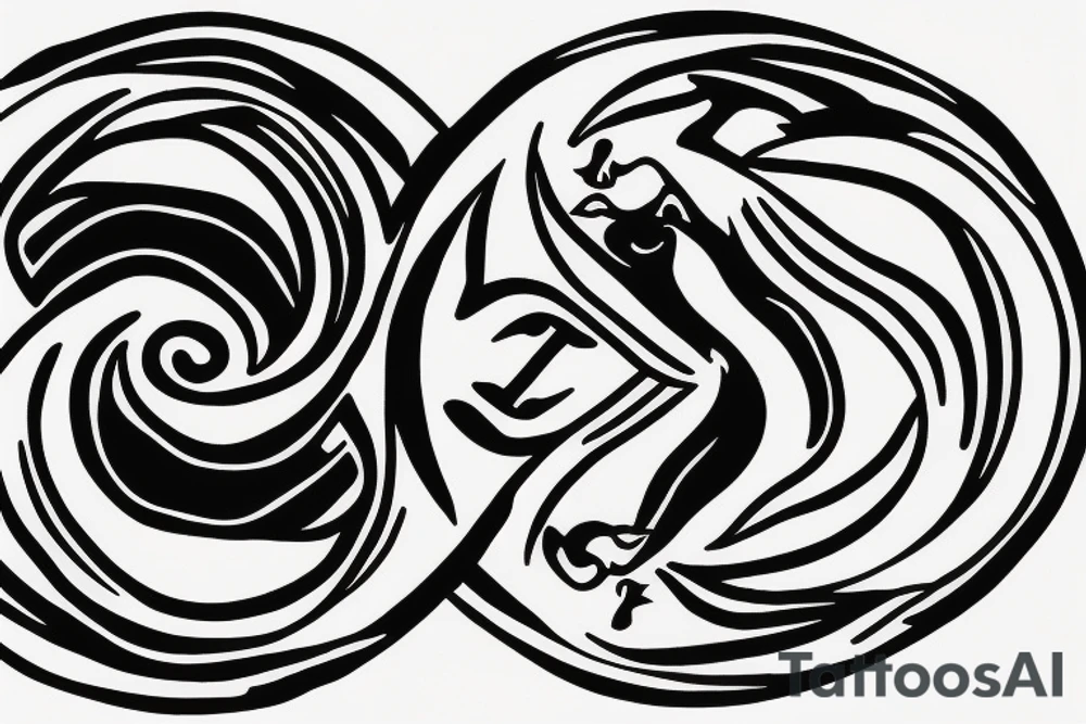 Yin Yang symbol that signifies winning over my shadow self and victory tattoo idea