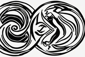 Yin Yang symbol that signifies winning over my shadow self and victory tattoo idea