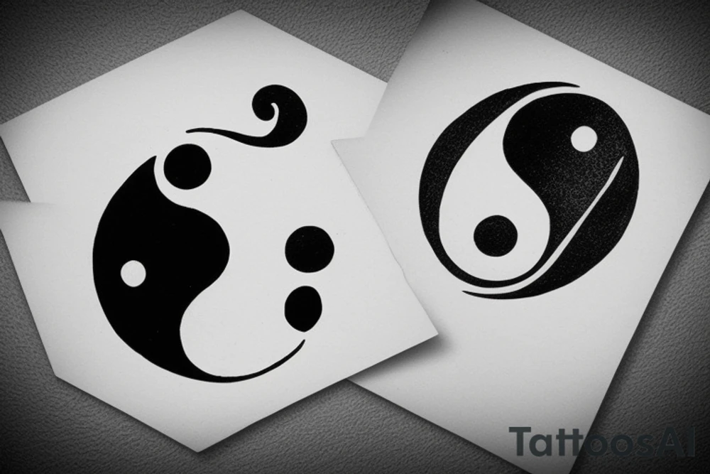 Yin Yang symbol that signifies winning over my shadow self and victory tattoo idea