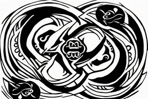 Yin Yang symbol that signifies winning over my shadow self and victory tattoo idea