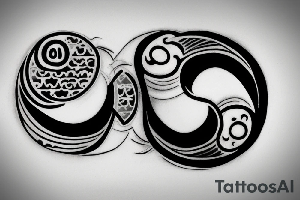 Yin Yang symbol that signifies winning over my shadow self and victory tattoo idea