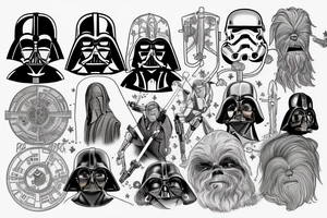 Star Wars with Lord of The Rings tattoo idea