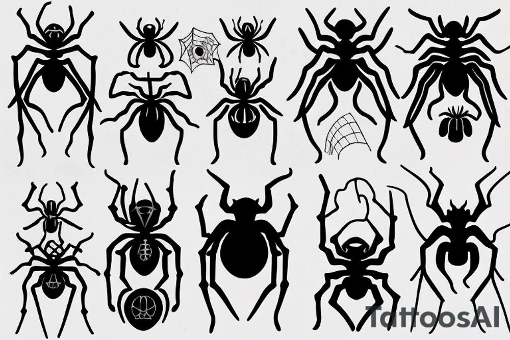 Black spider oldschool tattoo idea