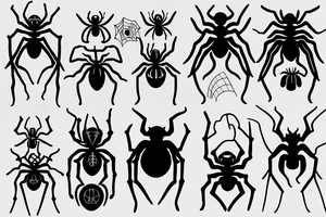 Black spider oldschool tattoo idea