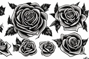 spider, rose, on the chest tattoo idea