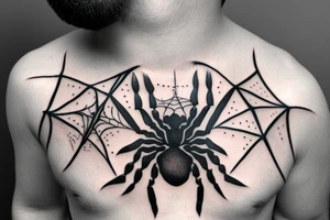 Spider, on the chest tattoo idea