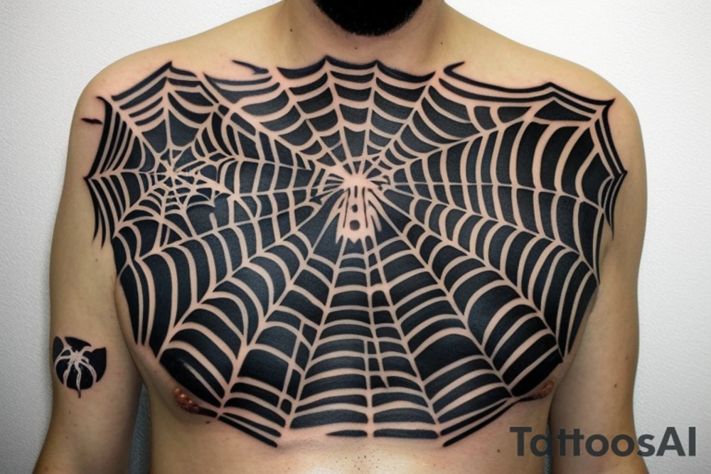 Spider, on the right chest tattoo idea