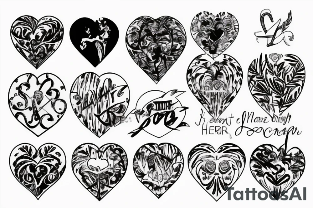 Heart shaped herb tattoo idea
