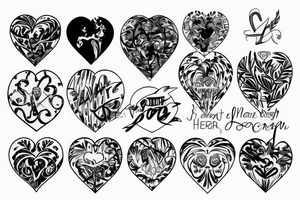 Heart shaped herb tattoo idea