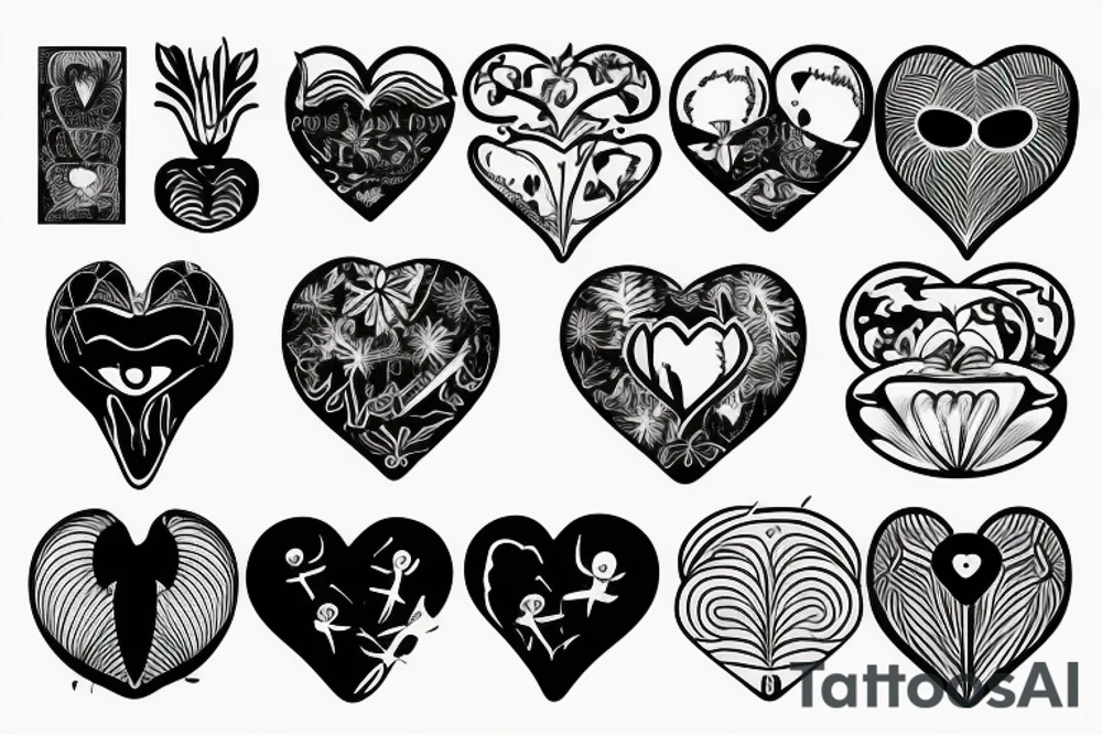 Heart shaped herb tattoo idea