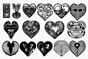 Heart shaped herb tattoo idea