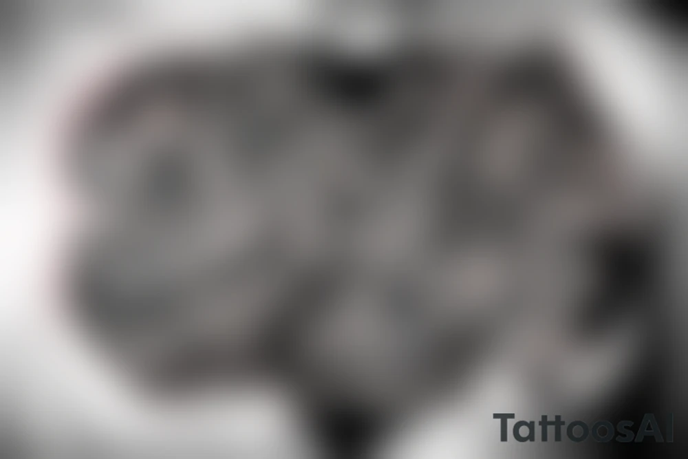 space theme for chest tattoo idea