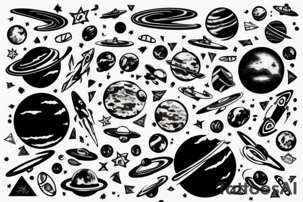 planetary tattoo idea