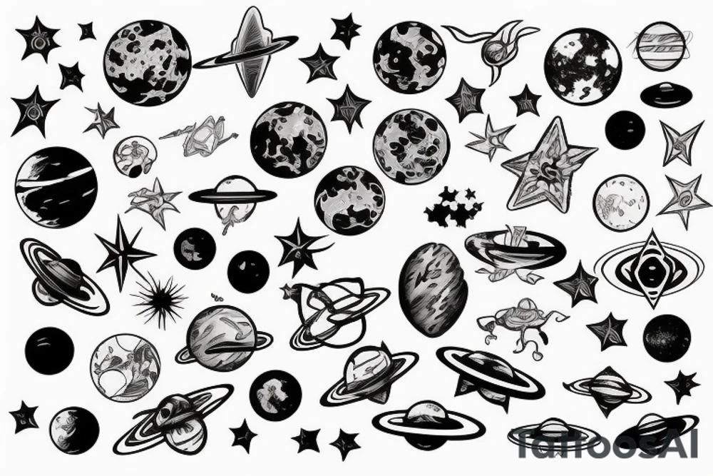 planetary tattoo idea