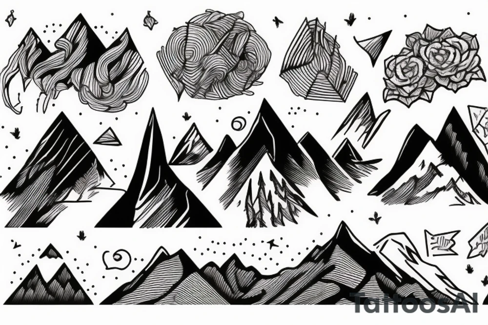mountains tattoo idea