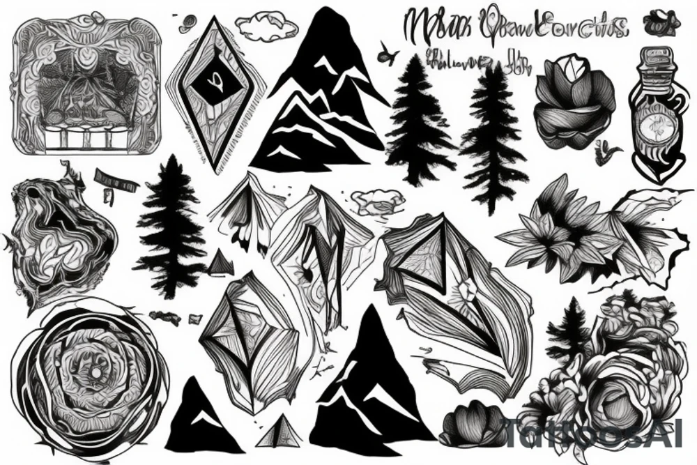 mountains tattoo idea