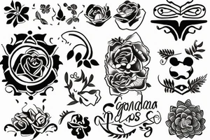 grandparents minimalist tattoo idea