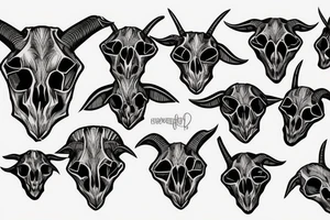 Goat skull tattoo idea