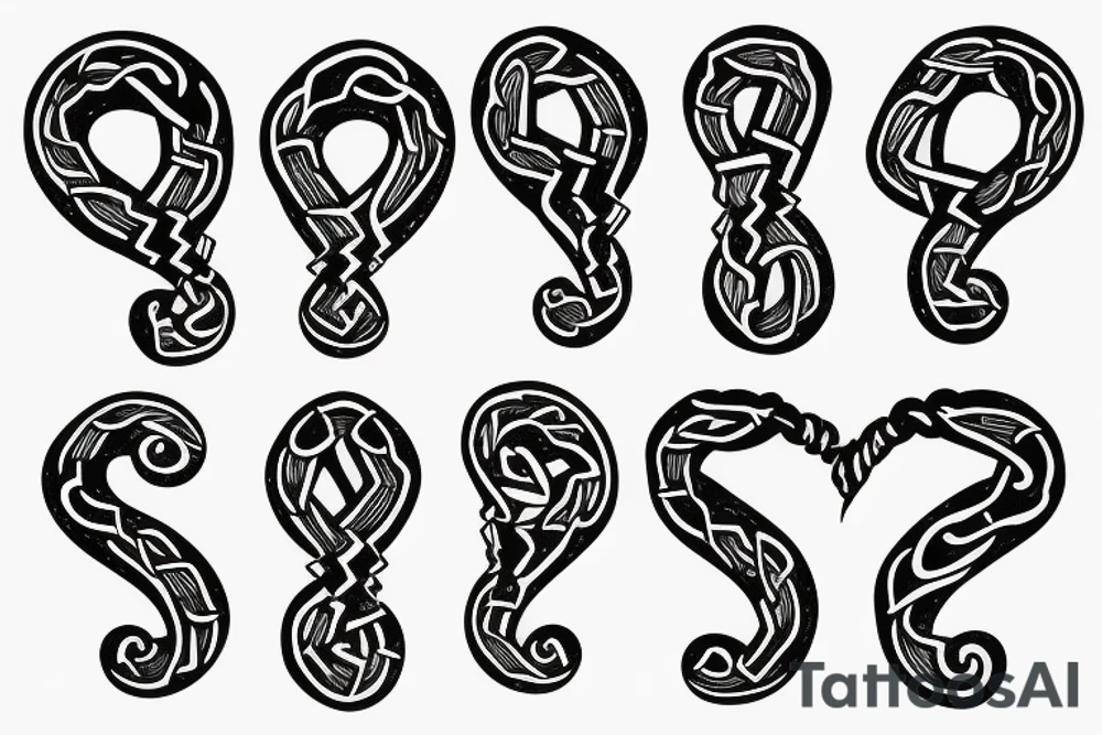 heart in chains with musical notes embedded tattoo idea