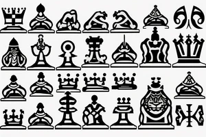 a pawn chess pieces looking into a mirror and seeing a king tattoo idea
