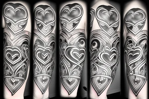 heart in chains with musical notes embedded tattoo idea