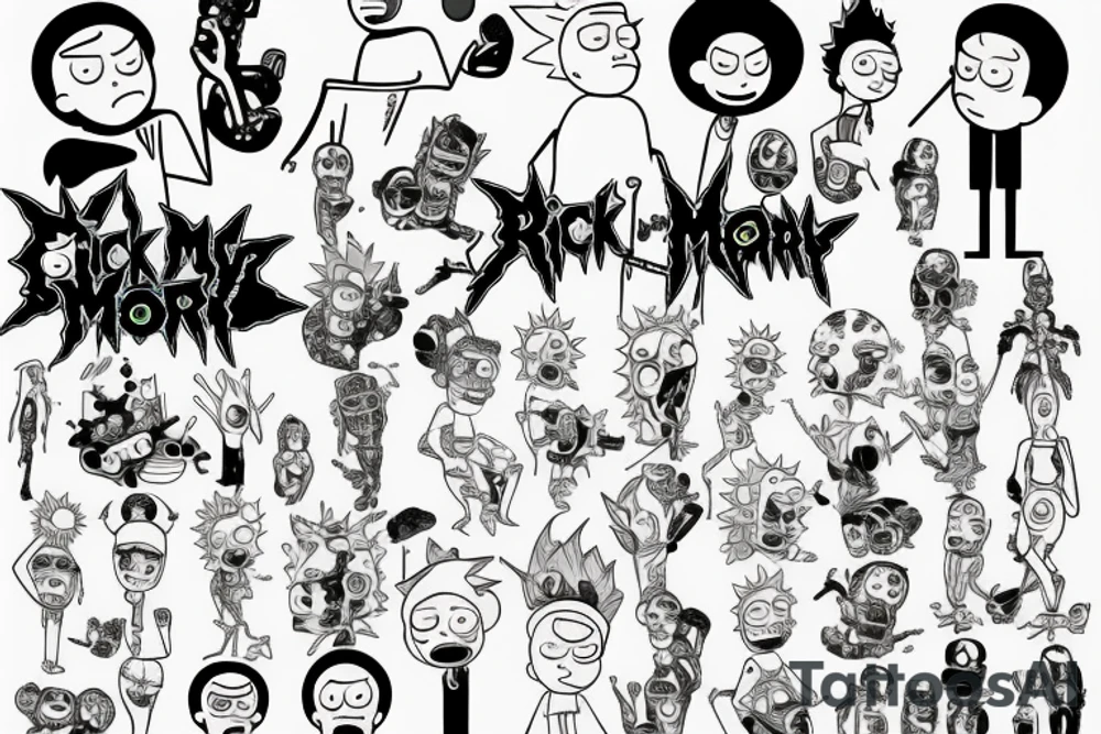 Rick and Morty tattoo idea