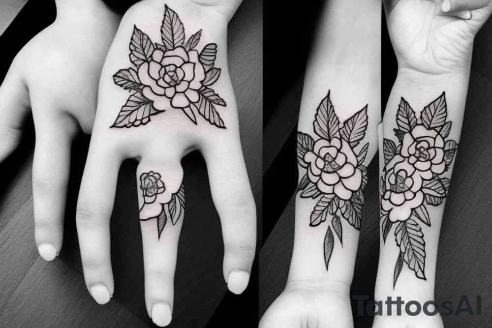 simple flower tattoo idea
