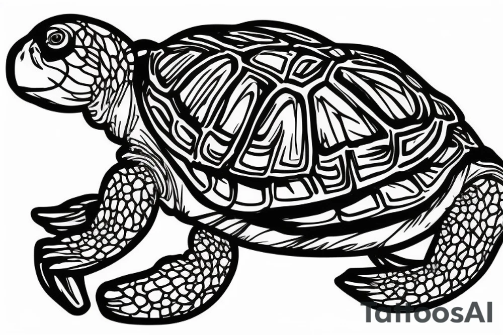 red eared slider tattoo idea