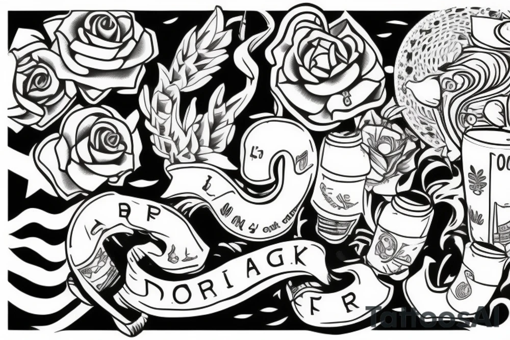 Overcoming alcohol tattoo idea