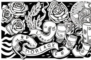 Overcoming alcohol tattoo idea