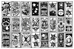 Banners around a star tattoo idea
