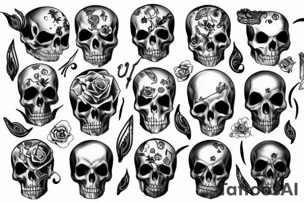 Death memorial tattoo idea