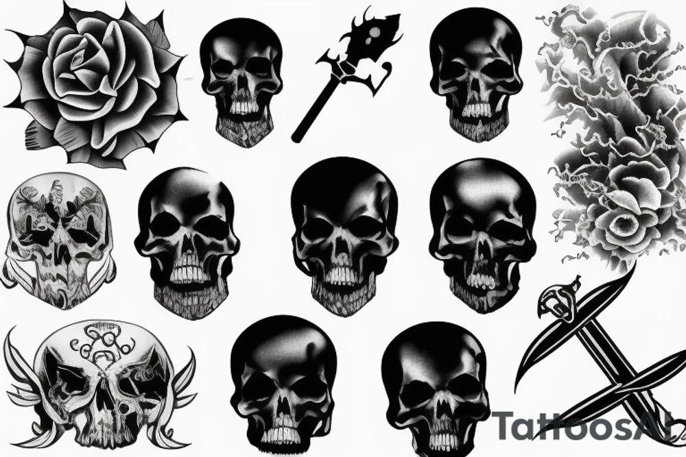 Death memorial tattoo idea