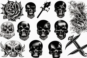 Death memorial tattoo idea