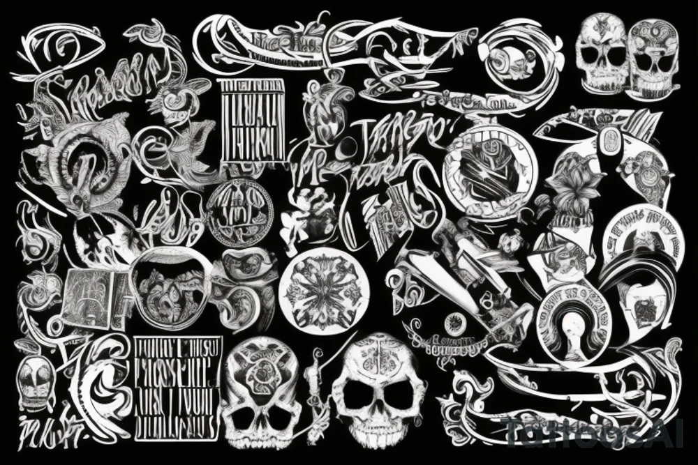 1973, 1971, 2000, 2003 tattoo idea